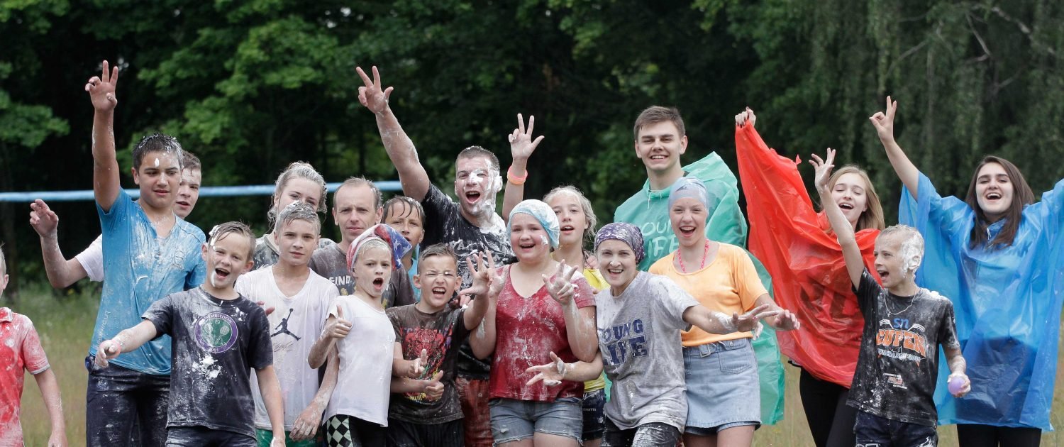 Youth having fun at camp